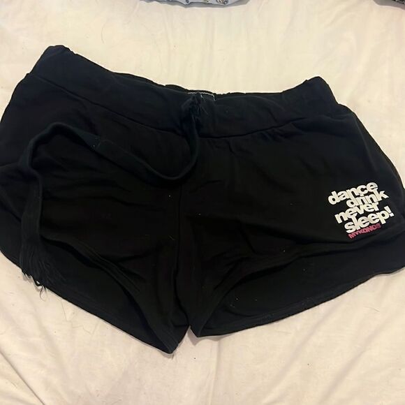 NWOT Athletic Short Shorts - Cotton Shorts from MYKONOS - Black Drawstring Small - Picture 1 of 4